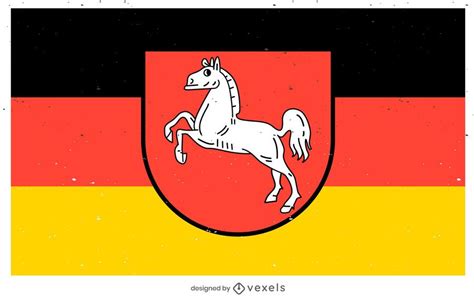 Niedersachsen State Flag Design - Vector Download