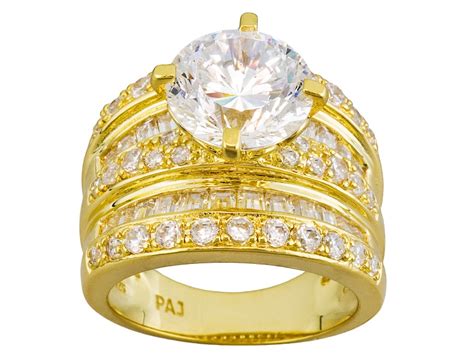 Bella Luce (R) Eterno (Tm) Dillenium Cut 9.39ctw 18k Yellow Gold Over Sterling Silver Ring