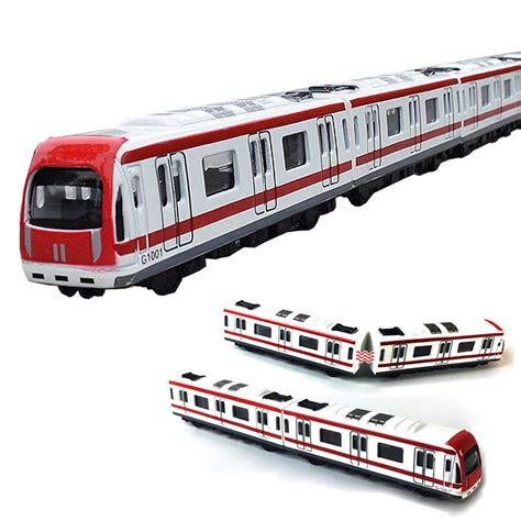 Buy Train Model, 4pcs Car Set Alloy City Rail Subway Train Model,1/64 ...