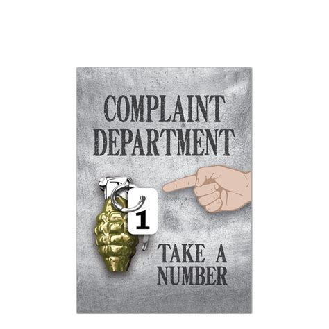 Complaint Department Sign - ABC Distributors, Inc.