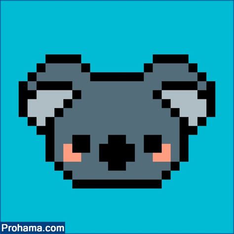 Pixel Art Koala | Cute Pixel Art