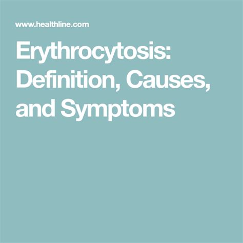 Erythrocytosis: Definition, Causes, and Symptoms | Symptoms ...