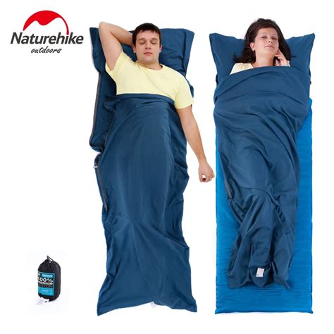 Naturehike Single Double Sleeping Bag Liner Envelope Ultra light Portable Cotton Sleeping Bag ...