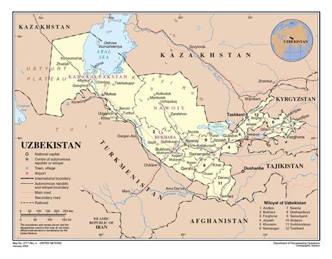 Large detailed political and administrative map of Uzbekistan with roads, railroads, cities and ...