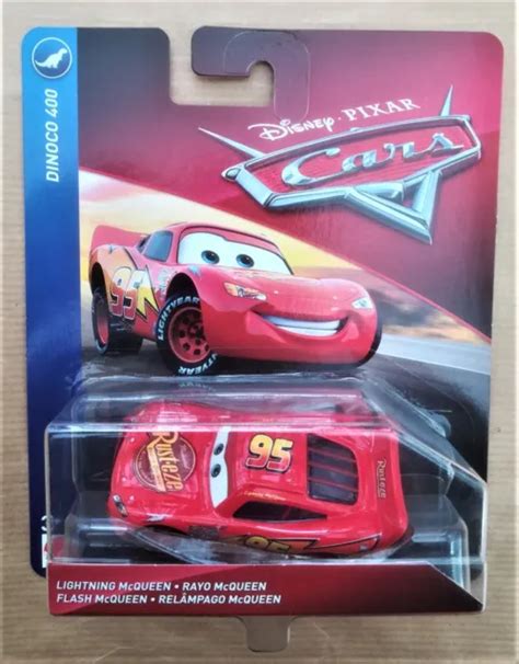 DISNEY PIXAR CARS 3 LIGHTNING MCQUEEN DINOCO 400 Nuovo in Blister quasi ...