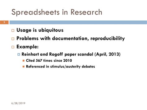 Using Spreadsheets in Research – Best Practices - ppt download