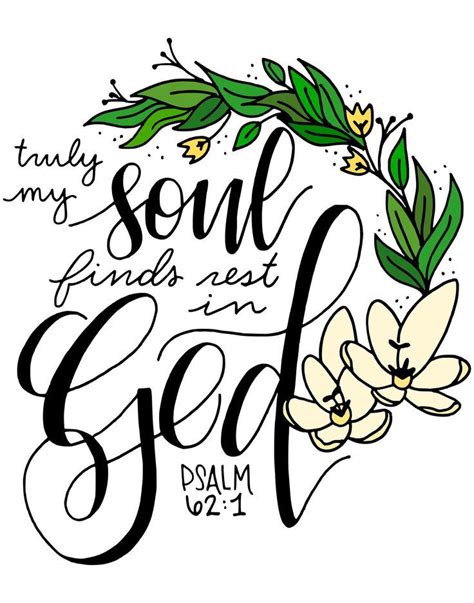 Psalm 62:1 - Scripture Download - Bible Verse Print - Home Décor ...