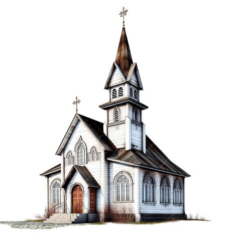 Premium AI Image | a drawing of a church with a cross on the top.