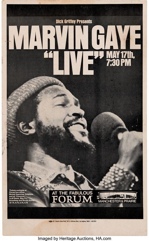 Marvin Gaye 1974 Los Angeles Forum Concert Poster.... Music | Lot #89765 | Heritage Auctions