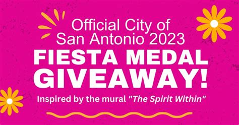 Official City of San Antonio 2023 Fiesta Medal Giveaway in San