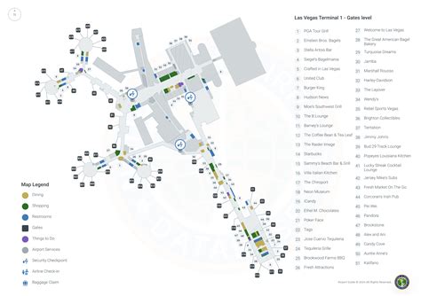 Map Of Las Vegas International Airport - Junie Margret