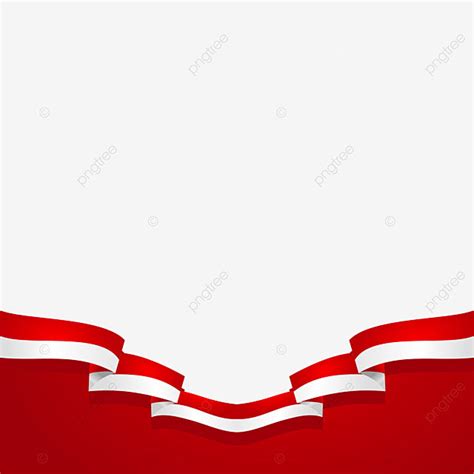 Red Ribbon Border Clipart Vector, Red White Ribbon Indonesia Flag Or Bendera Border Frame ...