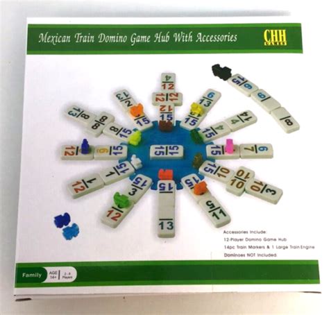 Mexican Train Domino Game Hub w/Large Train Engine & Accessories*~BRAND NEW~* :E | eBay