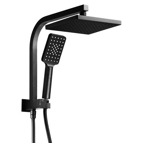 Shower Head 8″ Square with Handheld Spray Nozzle Matt Black Modern Decor. – Safety Variety Store