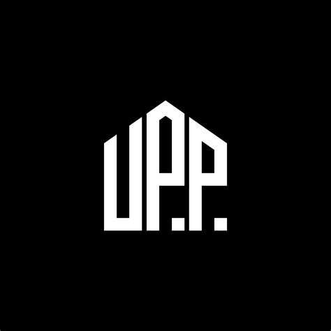 UPP letter logo design on BLACK background. UPP creative initials ...