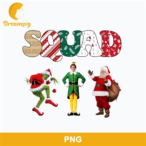 Squad Merry Christmas PNG, Christmas PNG File. – DreamSVG Store