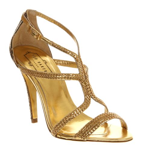 Gold High Heel Sandals | CraftySandals.com