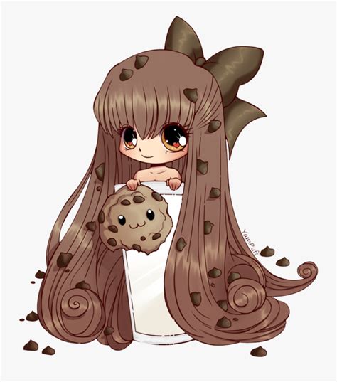 #girl #chocolate #milk #kawaii #manga #freetoedit - Cute Food Anime Girl , Free Transparent ...