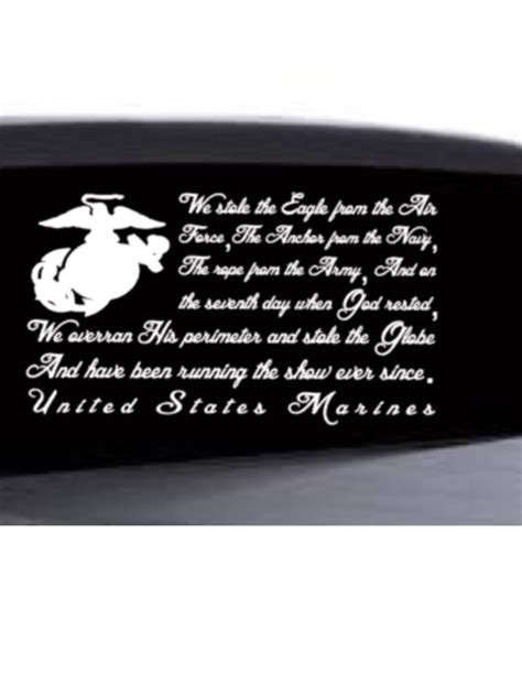 Marine Corps American Flag car decal marine corps decal usmc