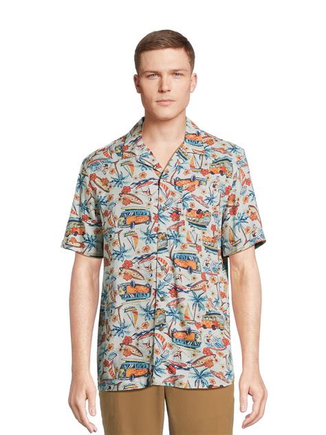 George Men's Short Sleeve Rayon Shirt - Walmart.com