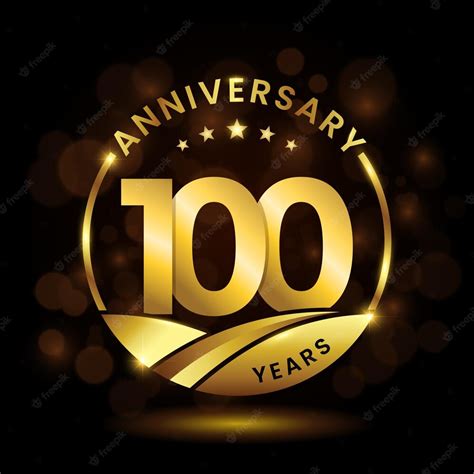 Premium Vector | 100 years anniversary anniversary celebration logo ...