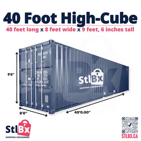 40-Foot High Cube Shipping Container Dimensions – StlBx Storage, Shipping Container Sales and ...