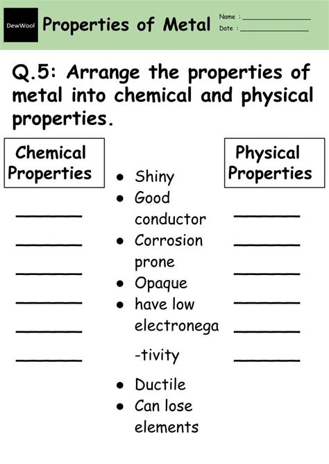 Activity Series Of Metals Worksheet