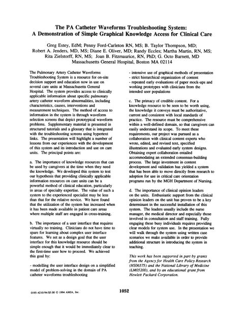 (PDF) The PA Catheter Waveforms Troubleshooting System: a demonstration ...