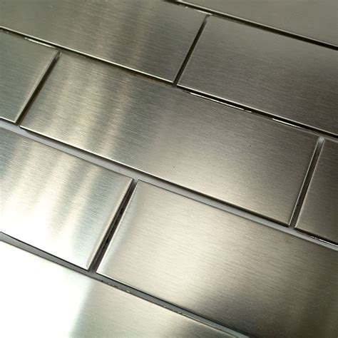 sample-stainless steel 2" x 6" glass tiles 1 piece sample - shop glass tiles at TileBar.com