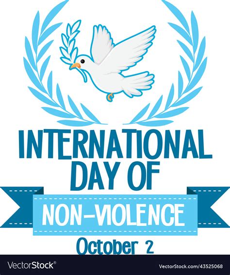 International day of non violence poster Vector Image