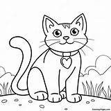 Courageous Warrior Cat On A Quest Coloring Page  Pagescom sketch template