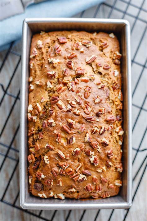 Healthy Whole Wheat Banana Bread with Pecans and Dates - Two Healthy ...