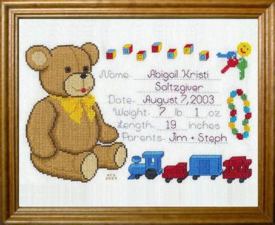 Birth Announcement Cross Stitch Kits - Cross Stitch Patterns