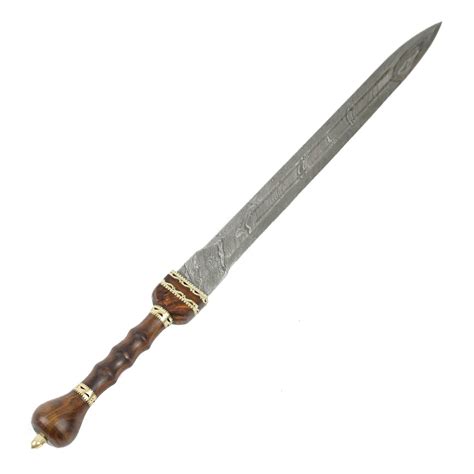 Gladius Sword- High Carbon Damascus Steel Sword- 28"- Gladiator/ Roman ...