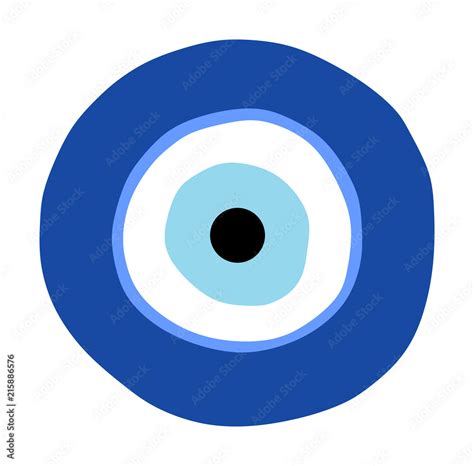 Greek evil eye vector, symbol of protection. Glass Turkish eye Nazar ...