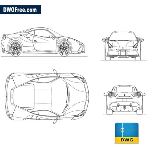 Ferrari 488 GTB DWG