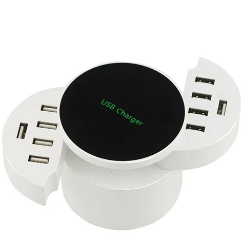 USB Wall Charger 10 Smart USB Ports 5V/8A Multi Port USB Wall Charger ...