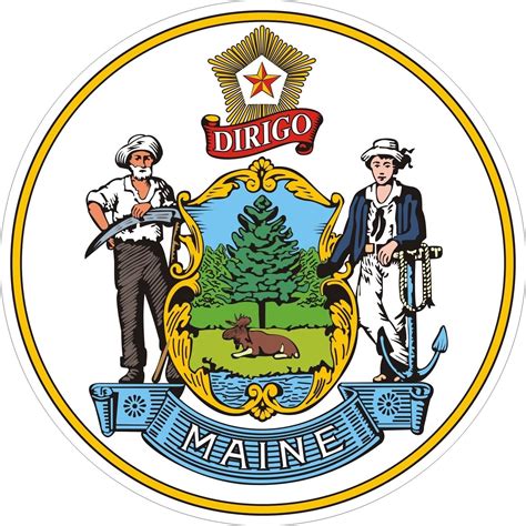 Maine State Seal Decals / Stickers | Maine, States, State symbols