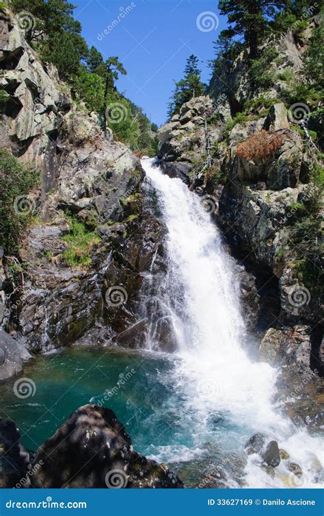 Waterfall in Benasque Valley Stock Image - Image of pirineos, travel ...