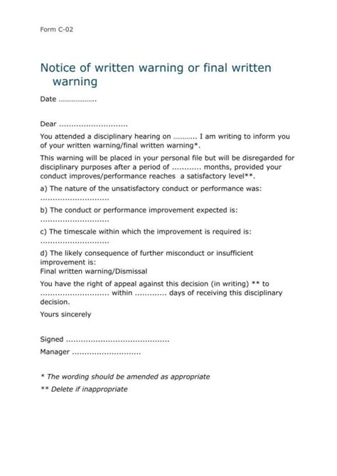 9+ Disciplinary Warning Letters – Free Samples, Examples In Investigation Report Template ...