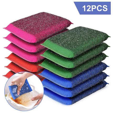 Dish Sponges Kitchen Heavy Duty Scrubber Washing Gadgets Brush 12 PACK Together - Walmart.com ...