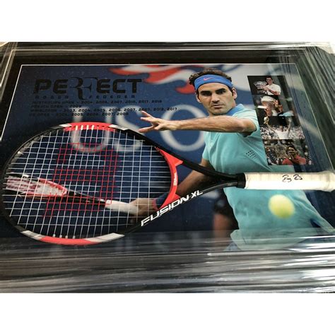 Roger Federer Signed and Framed Tennis Racquet | Taylormade Memorabilia ...