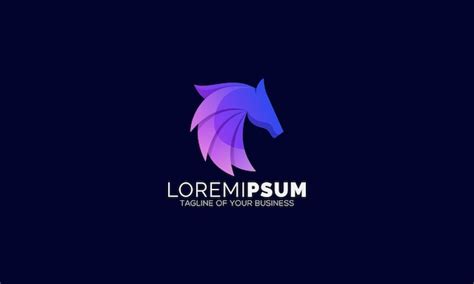 Premium Vector | Abstract horse logo Design Template in Gradient Color