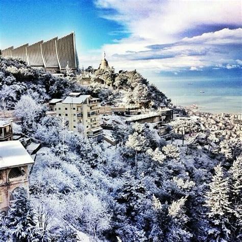 Winter/Snow in Lebanon :HARISSA IN SNOW Beirut Lebanon, Barcelona ...