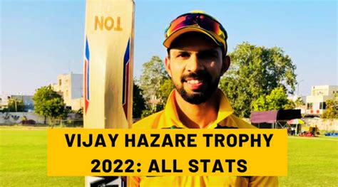 Vijay Hazare Trophy 2022: List of all stats and records - Cricket News ...