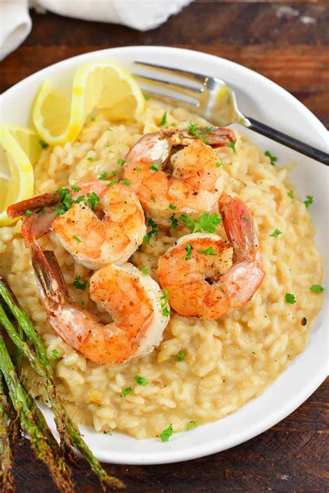 Lemon Risotto with Lemon Pepper Shrimp - Will Cook For Smiles