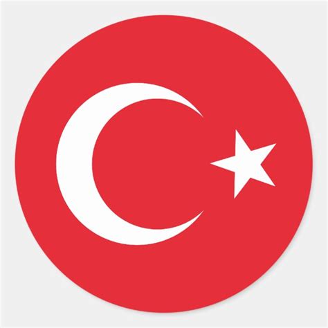 Turkey Flag Sticker | Zazzle