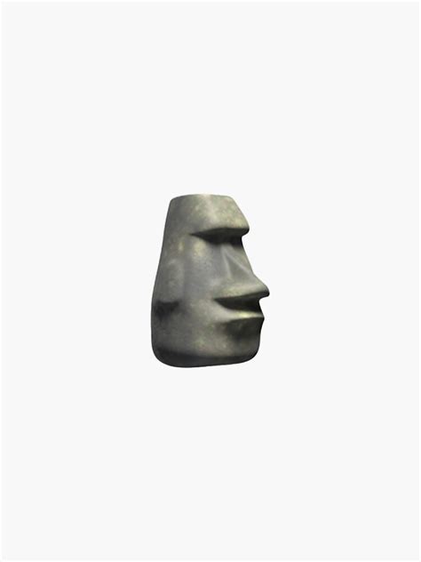 "Moyai Emoji - Moai Statue - meme" Sticker for Sale by Yung-Shop | Redbubble