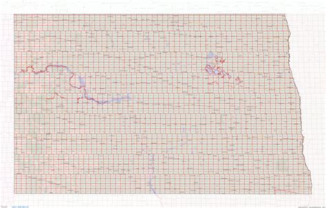 North Dakota Section Township Range Map – large image – shown on Google ...