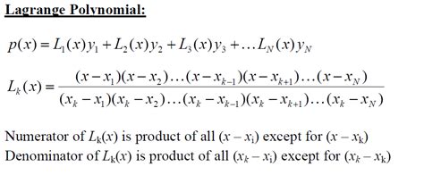 Lagrange Polynomial Interpolation - Equation Help - Mathematics Stack ...